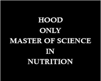 10952009 Hood Only Master Of Science In  Nutrition