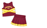 Ch203 Toddler Cheerleader Top And Skirt Set
