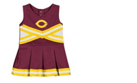 Ch204 Infant Cheerleader Set With Dress And Bloomers