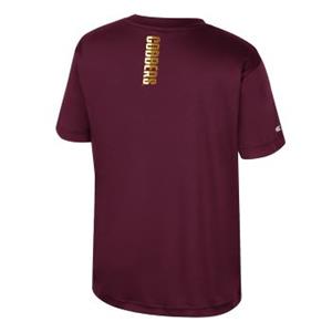 CH221 YOUTH POLY S/S T-SHIRT WITH FRONT AND BACK NECK IMPRINT