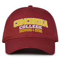 Hat174 Concordia Swimming & Diving Adjustable Hat