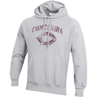 Hs555 Champion Reverse Weave Hoodie With Distressed Logo