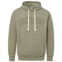 Hs632 Vintage Fleece Hooded Sweatshirt With Applique Graphic