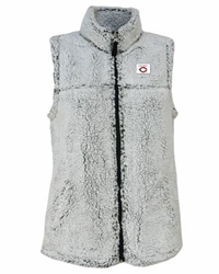 Jak87 Ladies Sherpa Vest With Logo Patch