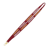 Key67 Woven Lanyard With Shiny Gold Hardware