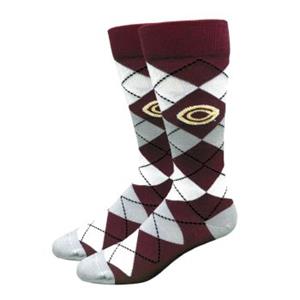 Sock52 Argyle Sock With C Logo Applique
