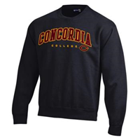 Ss176 Crewneck Fleece Sweatshirt With Twill And Embroidered Lettering