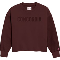Ss254 Ladies Oversize Mini Crewneck Sweatshirt With Embossed Logo