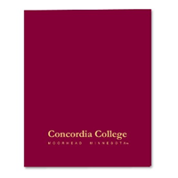 Su02 Glossy Two Pocket Folder With Concordia College Imprint