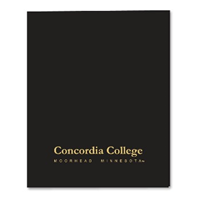SU02 GLOSSY TWO POCKET FOLDER WITH CONCORDIA COLLEGE IMPRINT