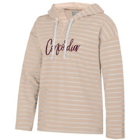 Uf447 Ladies French Terry Striped Hoodie