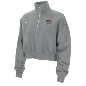 Uf467 Nike Ladies Crop 1/4 Zip Brushed Fleece