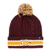 Ww115 Cable Knit Hat With C Logo And Pom
