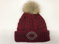 Ww124 47 Brand Cableknit Hat With Faux Fur Pom