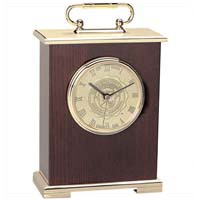 Csi-36 Brass Seal And Wood Clock