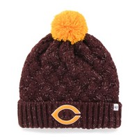 Ww96 Chunky Knit  Pom Hat With Metallic Thread